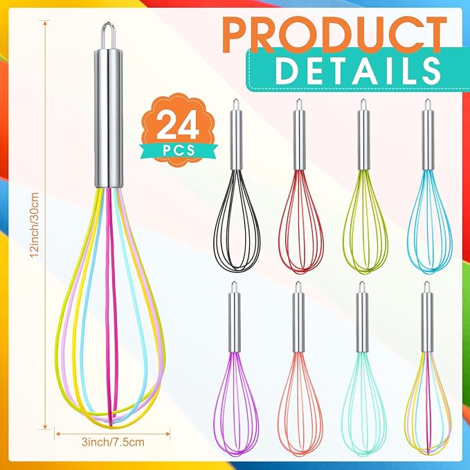Domensi 24 Pcs 12 Inch Whisks Bulk - Image 2