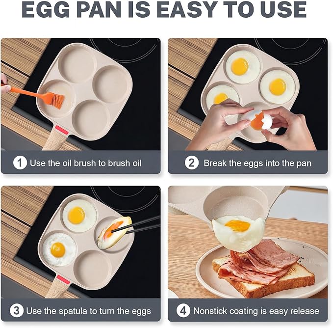 4‑Cup Nonstick Egg Pan Set - Image 6