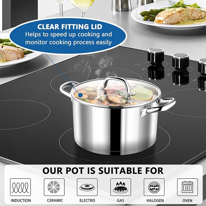 P&P CHEF 4 Quarts Cooking Stock Pot - Image 5