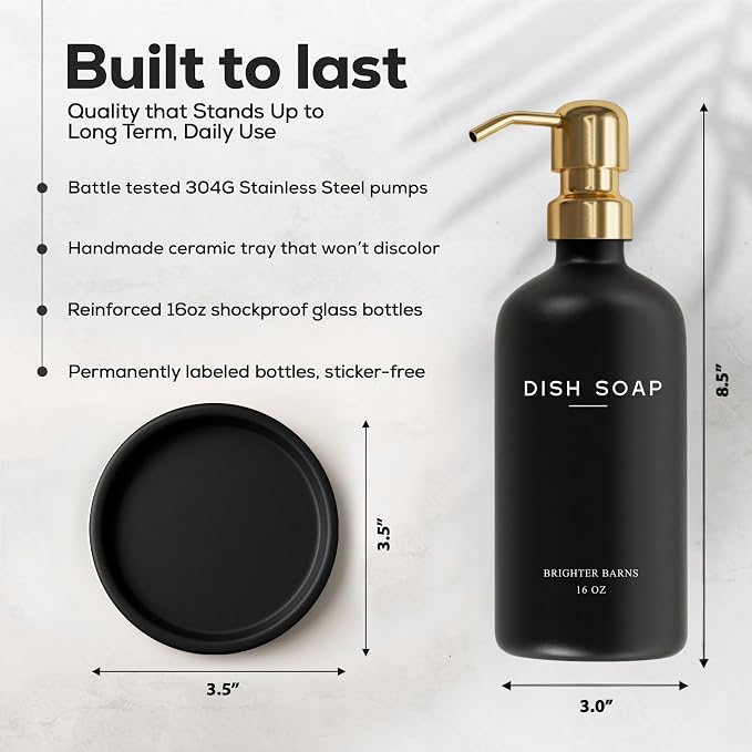 Luxury Glass Dish Soap Dispenser - Image 3
