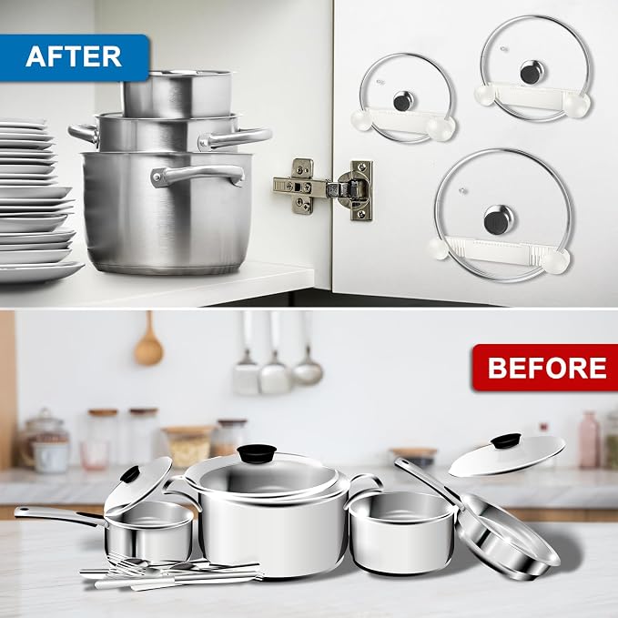 4-piece pot lid rack, pot lid storage container suitable - Image 7