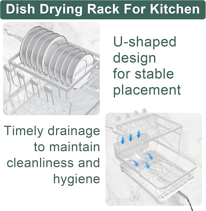 LIYI Dish Drying Rack, Large Dish Rack - Image 4