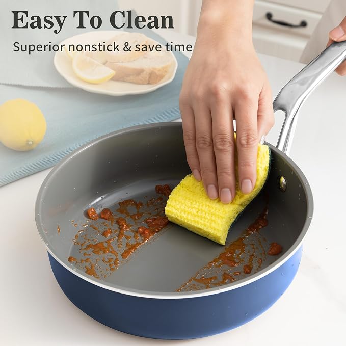 10-Inch Ceramic Non-Stick Cookware Set, 8-in-1 Multifunctional Cookware - Image 7