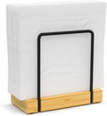 Napkin Holder for Table, Bamboo Iron Standing Napkin Dispenser for Kitchen by Wican