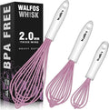 Walfos Whisk, Silicone Whisks for Cooking & Baking Non Scratch Rubber Coated by Walfos