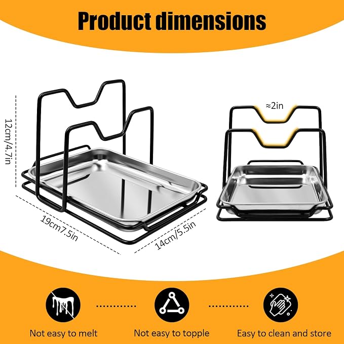Pot Lid Holder While Cooking, 304 Stainless Steel Spoon Rest - Image 2