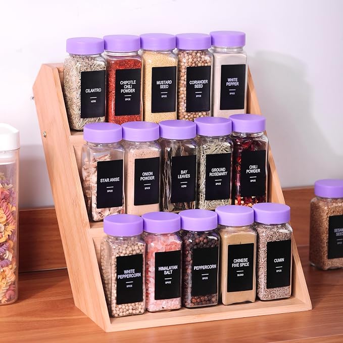48 Glass Spice Jars with Labels, Spice Jar Set, 4oz Spice Containers, Seasoning - Image 5