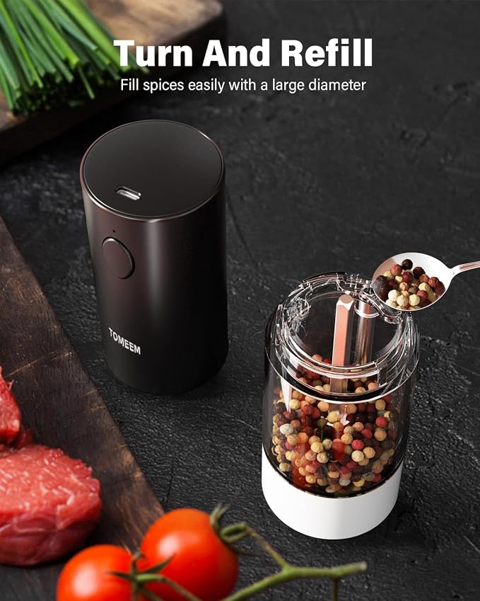 Upgraded Larger Capacity Electric Salt and Pepper Grinder Set Rechargeable - Image 5