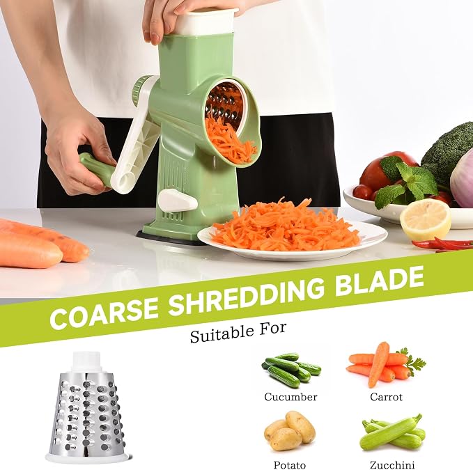 Rotary Cheese Grater Hand Crank Transparent - Image 2