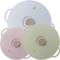 Silicone Lids for Bowl 3 Pack, Microwave Splatter Cover by GUANCI