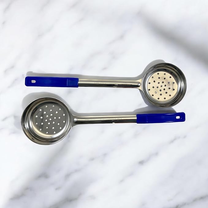 8 Ounce Slotted Stainless Steel Portion Control Ladle Spoon - Image 9
