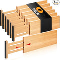 Fabsome Dresser Drawer Organizers 6 Pack, 4.65'' High Adjustable from 12.5-17‘’ by Fabsome