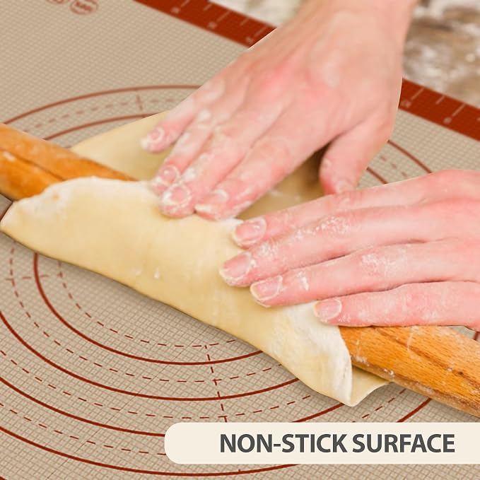 Silicone Baking Mat, Pastry Rolling Sourdough Baking Mat Supplies - Image 2