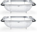 Suwimut 2 Pack Over the Sink Oval Colander by Suwimut