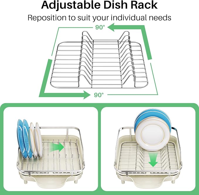 SNTD Dish Drying Rack, Expandable Dish Rack - Image 7