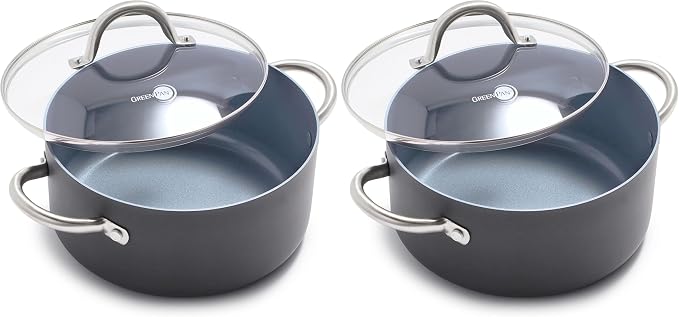 GreenPan Lima Hard Anodized 5QT Stock Pot by GreenPan