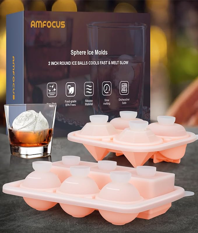 Ice Cube Tray with Lid, Silicone Ice Molds with Round, Large Ice Cube Mold - Image 7