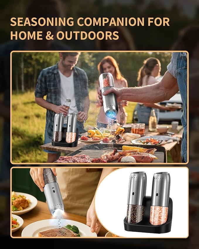 Gravity Electric Salt and Pepper Grinder Set - Image 7