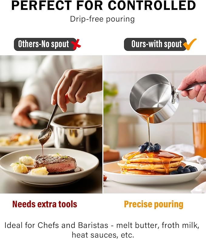 Cooks Standard Stainless Steel Butter Warmer 0.29 QT, 270ml Mini Butter - Image 5