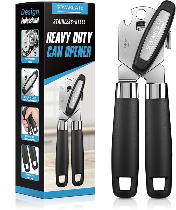Can Opener Manual Heavy Duty Multifunctional by SOVARCATE