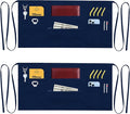 7 Pockets Server Aprons with Zipper Pocket by TEXVIDA