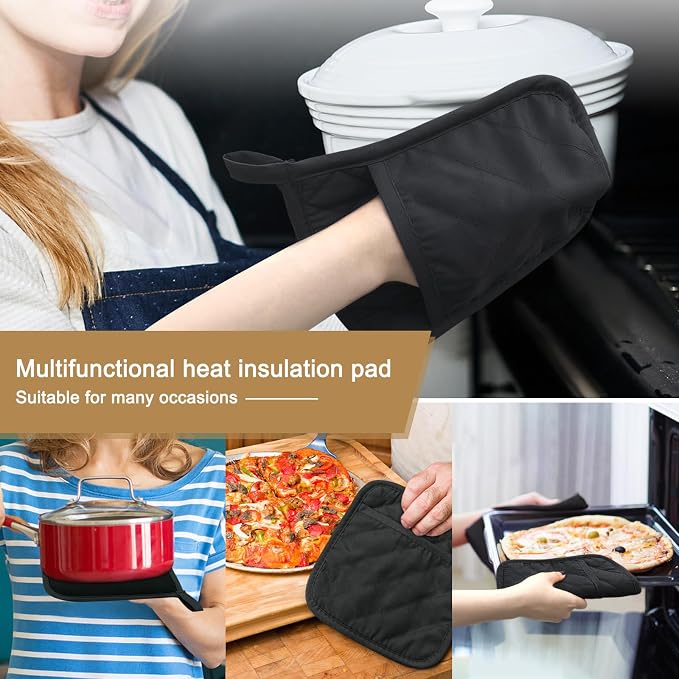 2Pcs Cotton and Neoprene Oven Pads Pot Holders - Image 4