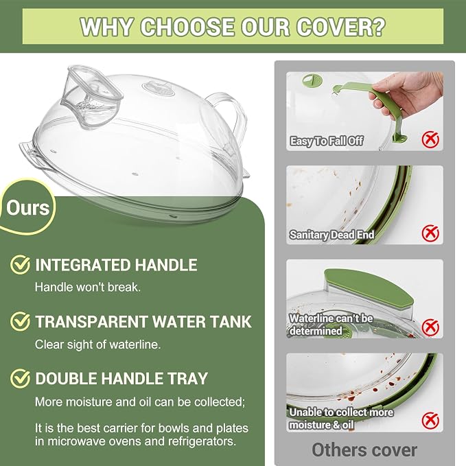 Microwave Splatter Cover, Protect Food Splashes, Dish Bowl Plate Serving Lid - Image 5