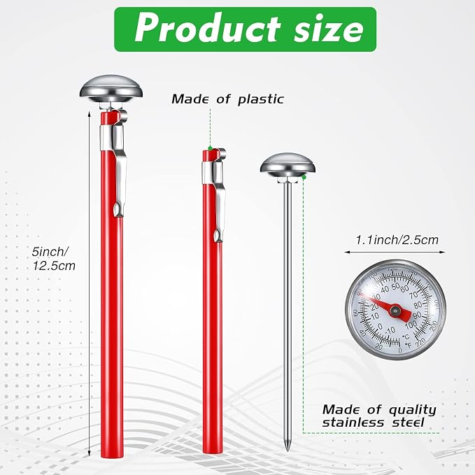 Xuhal 3 Pcs Stainless Steel Kitchen Thermometer - Image 2