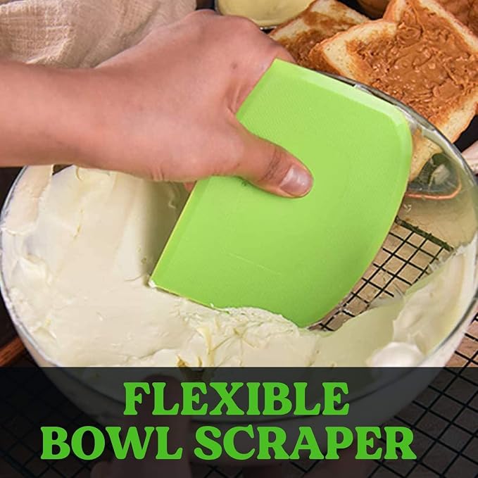 3-Piece Stainless Steel Dough Scraper set + Pizza Spatula Set – Kitchen Baking - Image 5