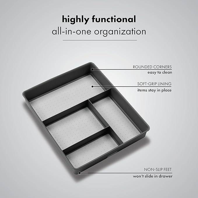 madesmart 4 Compartment Drawer Organizer, Office Tools, & Small Household Items - Image 2