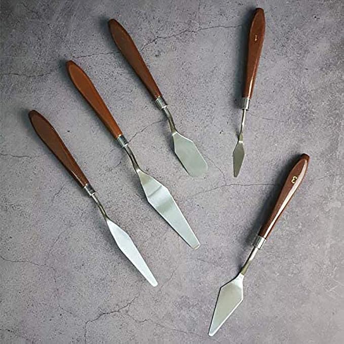 Cake Cream Spatula 5 Pieces/Set Stainless Steel Frosting Baking Pastry Tool - Image 4
