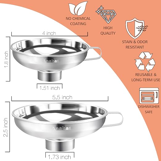 Anaeat Stainless Steel Canning Funnel - Image 6