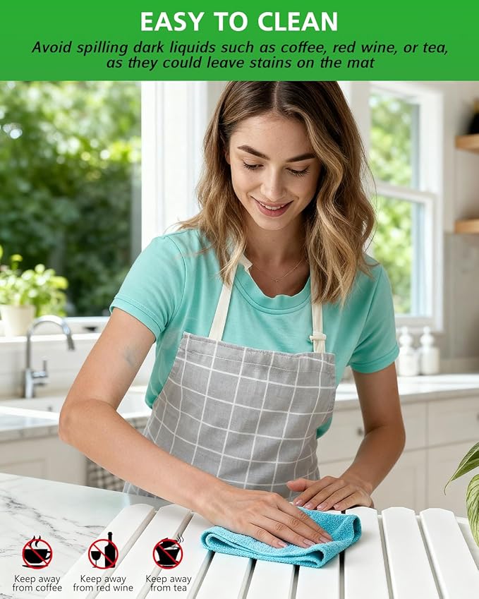 White Stone Drying Mat for Kitchen Counter, Diatomaceous Dish Drying Mat 16x24 - Image 4