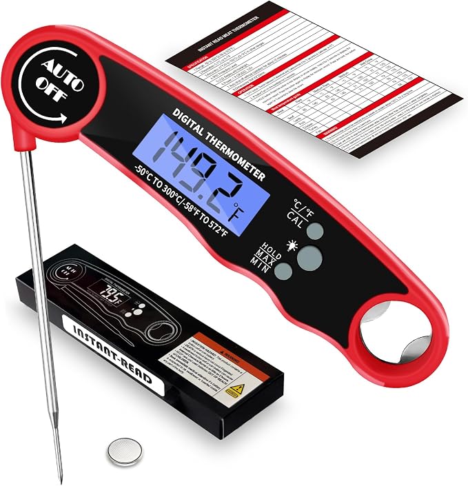 Meat Thermometer Digital, Instant Read Food Thermometer by Olwaiy