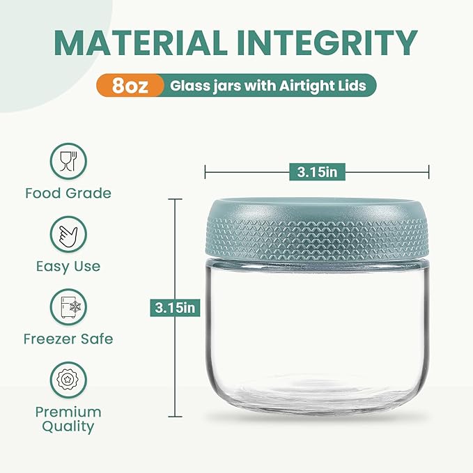 NETANY 6-pack 8oz Glass jars - Image 2