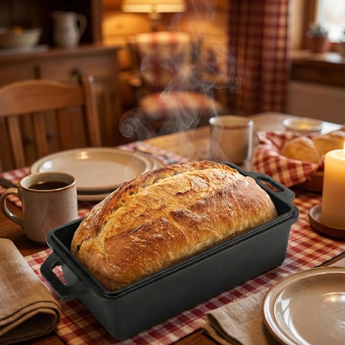 Northriver Casting 9×5 Inch Cast Iron Loaf Pan - Image 5