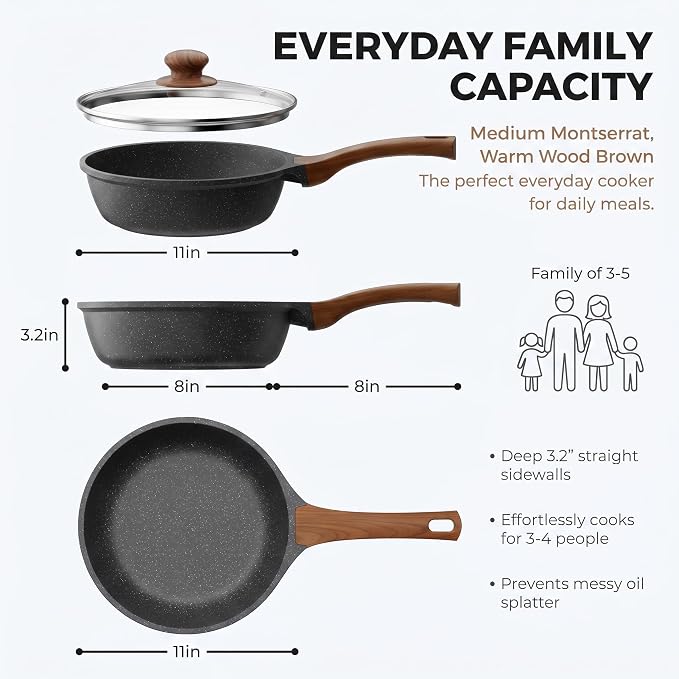 YASHE 11 Inch Nonstick Saute Pan - Image 2