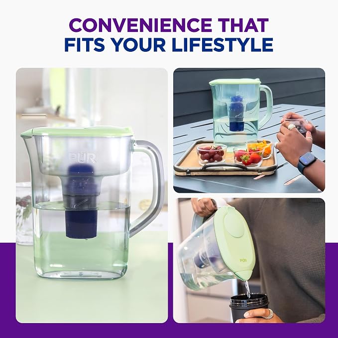 PUR 7-Cup Water Pitcher, 1 Genuine Filter, Great-tasting Water, Dishwasher Safe - Image 6