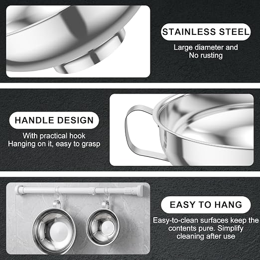 3 Piece Stainless Steel Canning Funnel Set - Image 6