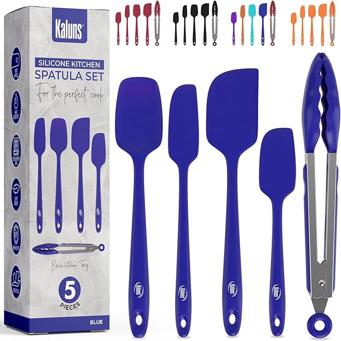 Kaluns Silicone Spatula Set, 4 Rubber Spatulas 600°F Heat Resistant, Nonstick by Kaluns%C2%AE