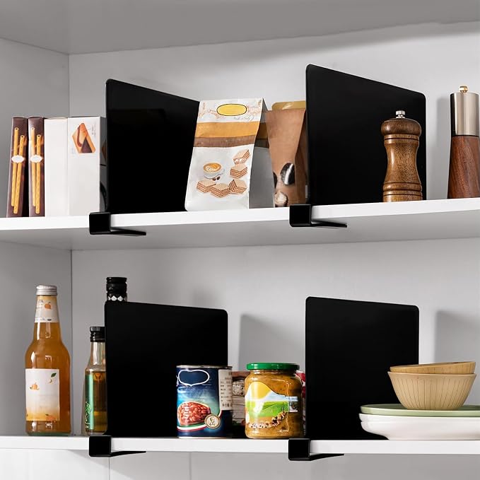 HBlife 6 Black Shelf Dividers, Vertical Purse Organizer - Image 11