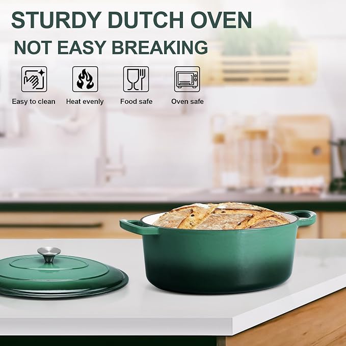 E-far 5QT Oval Dutch Oven Pot - Image 7