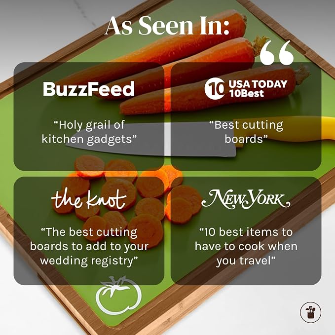 Cooler Kitchen Bamboo Wood Cutting Board Set - Image 9
