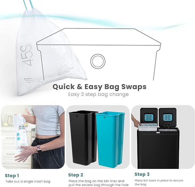 Home Zone Living 16 Gallon Kitchen Trash Can - Image 6