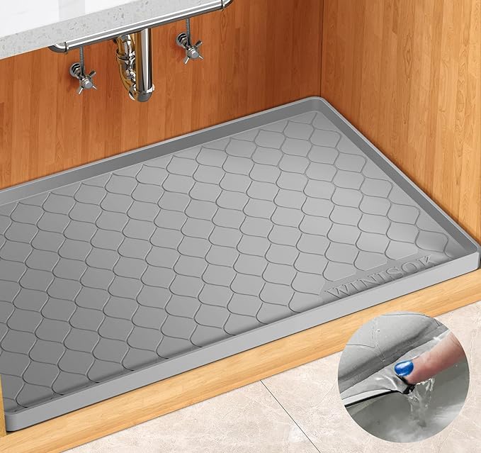 Winisok Silicone Under Sink Mat 25" x 19", kitchen Essentials and Gadgets by Winisok