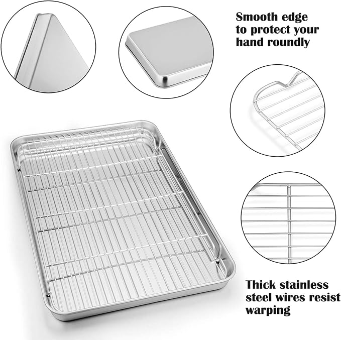 P&P CHEF 19.6 Inch Stainless Steel Baking Sheet - Image 4