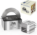 Square Biscuit Cutter Set 1.75inch 2inch 2.25inch 2.75inch 3.25inch, Stainless by MJINGMEI