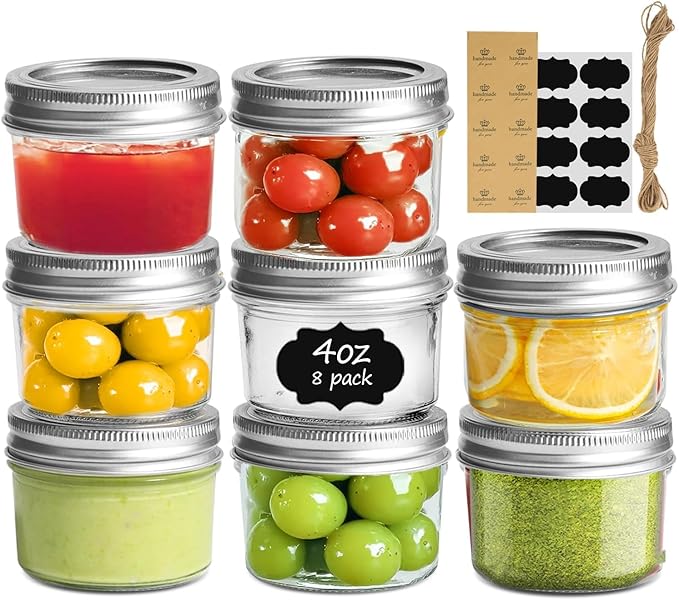 ComSaf Mini Mason Jars 4oz by ComSaf