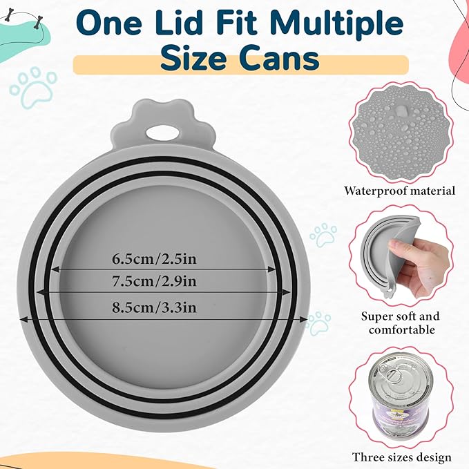 Uiifan Cat Food Lid Cat Food Can Covers Lids 8 Pcs Pet Can Supplies Set 5 - Image 5