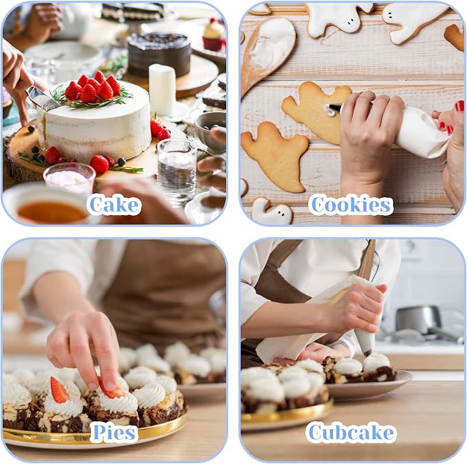 Ptwola 3 PCS Piping Tips Set Large Frosting Piping Kit Stainless Steel Cake - Image 5